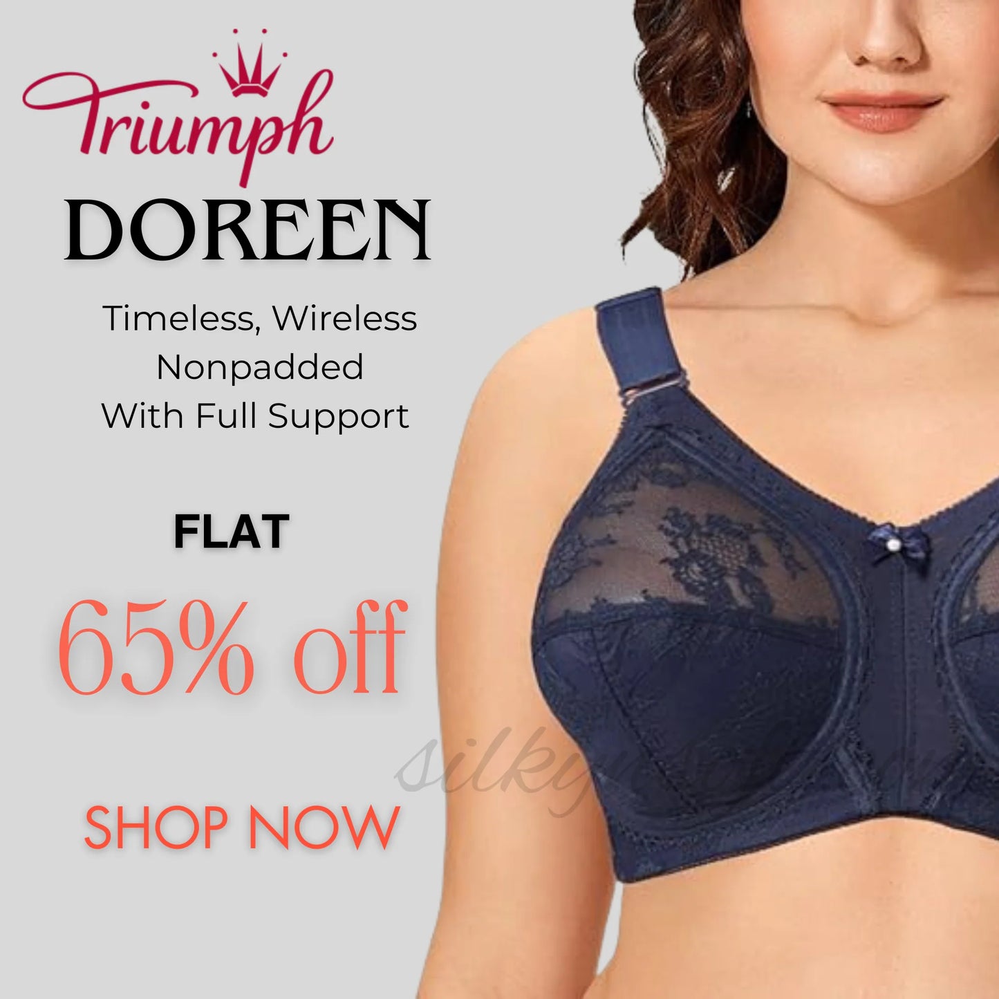 Blue Color Triumph Doreen Famous Bra